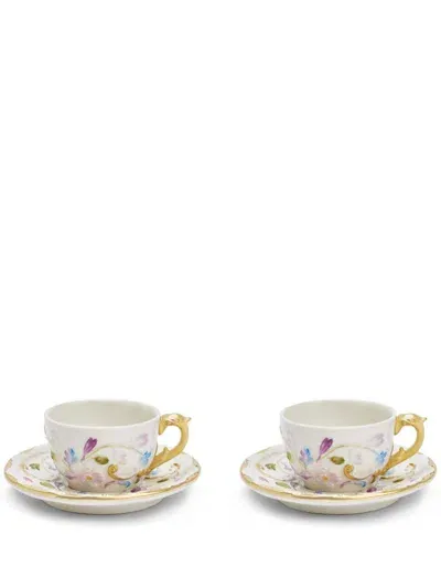 Villari Taormina Coffee Cup Set In White