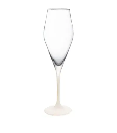 Villeroy & Boch Set Of 4 Manufacture Rock Blanc Champagne Glasses In White