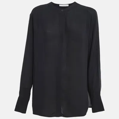 Pre-owned Vince Black Silk Button-up Blouse M