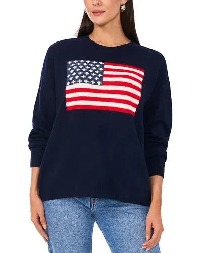 Vince Camuto Flag Logo Sweater In Classic Navy