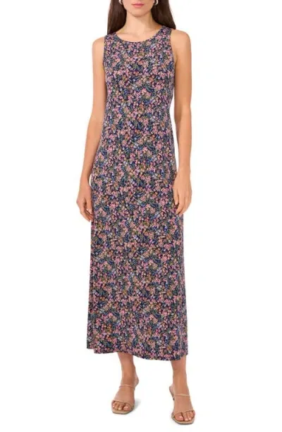 Vince Camuto Floral Maxi Dress In Classic Navy