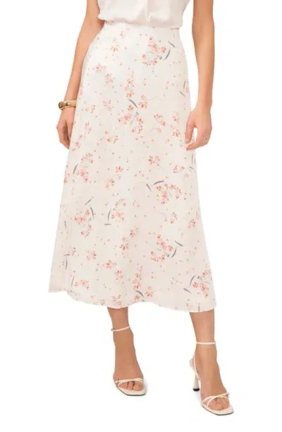 Vince Camuto Women's Pull-on Floral Print Maxi Skirt In New Ivory