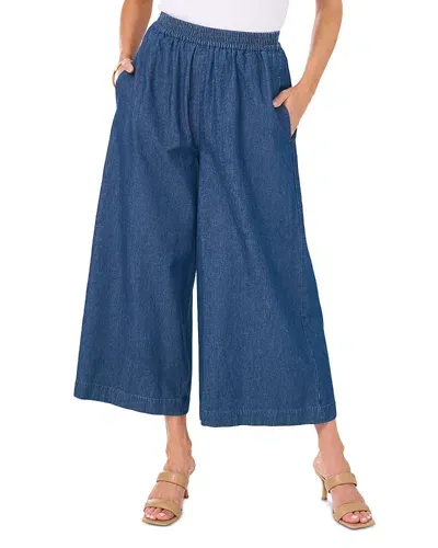 Vince Camuto Crop Denim Wide Leg Pants In Classic Navy