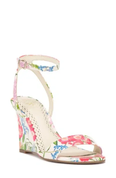 Vince Camuto Jefany Ankle Strap Wedge Sandal In Floret Garden