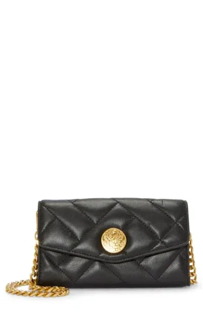 Vince Camuto Kisho Quilted Leather Wallet On A Chain In Black Sheep Hunter