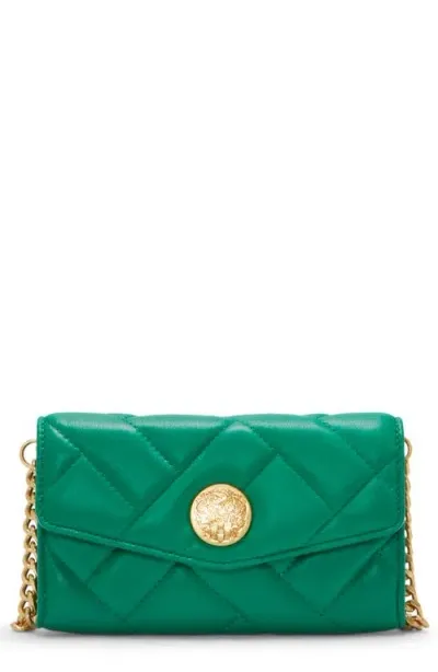 Vince Camuto Kisho Quilted Leather Wallet On A Chain In Emerald