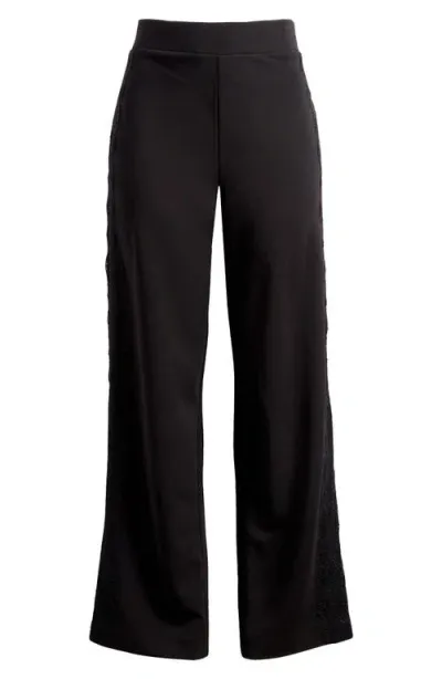 Vince Camuto Lace Stripe Pants In Rich Black