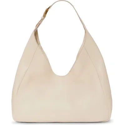 Vince Camuto Marza Leather Shoulder Bag In Warm Vanilla