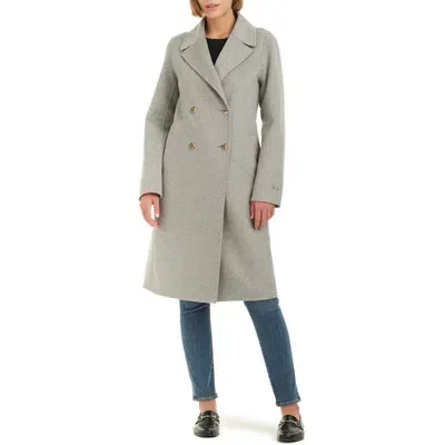 Vince Camuto Oversize Double Breasted Wool Blend Coat In Heather Grey