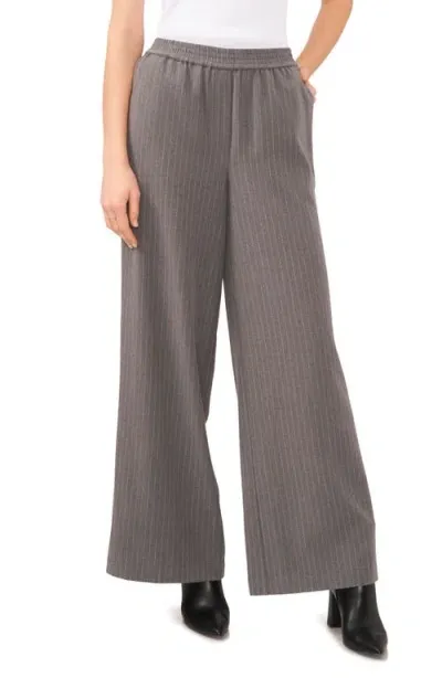 Vince Camuto Pinstripe Wide Leg Pants In Steel Heather