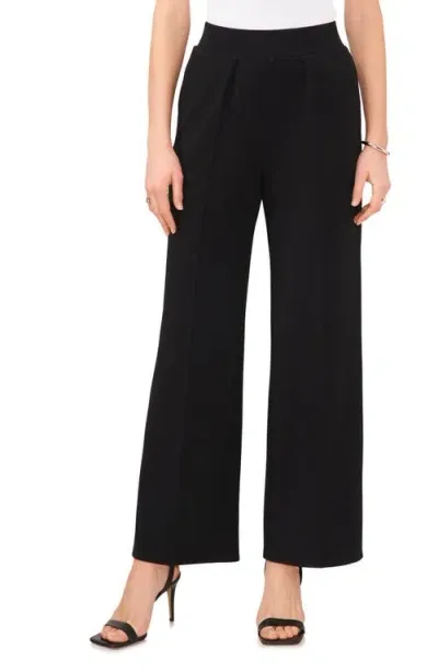 Vince Camuto Pleated Pull-on Pants In Rich Black