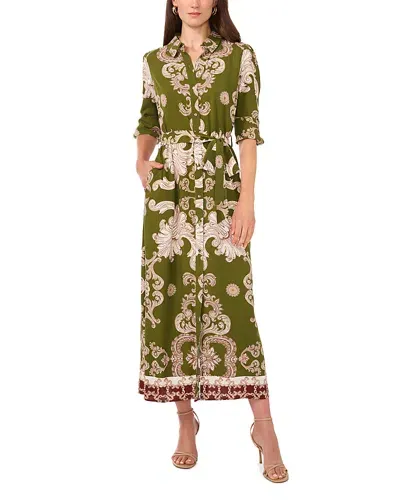 Vince Camuto Printed Border Shirt Dress In Wallflower