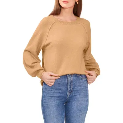 Vince Camuto Raglan Sleeve Sweater In Latte Heather