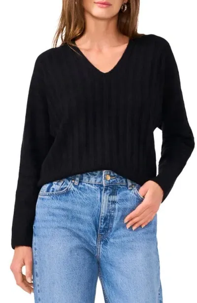 Vince Camuto Rib Sweater In Rich Black