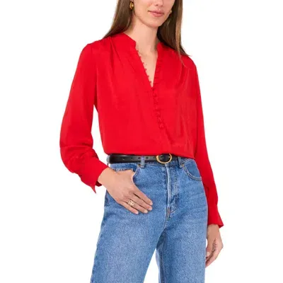 Vince Camuto Rumple Top In Bright Red