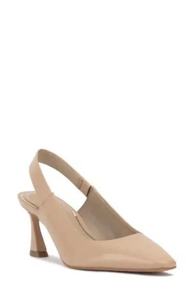 Vince Camuto Samila Square Toe Slingback Pump In Soft Buff