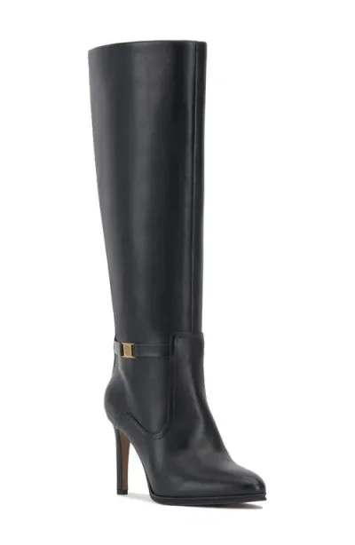 Vince Camuto Skylie Knee High Boot In Dark Caramel Leather