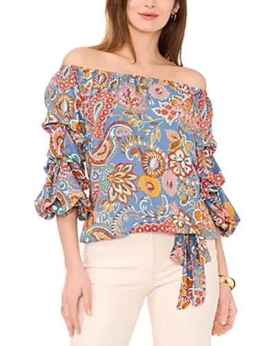 Vince Camuto Tiered Sleeve Top In Storm