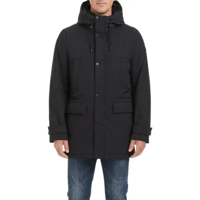 Vince Camuto Transitional Water Resistant Hooded Coat In Black