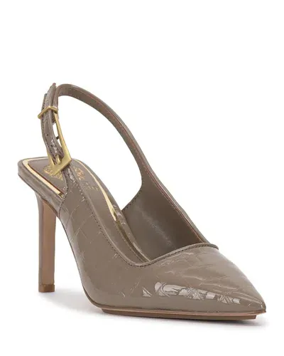 Vince Camuto Women's Brendie Pointed Toe High Heel Slingback Pumps In Taupe