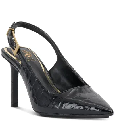 Vince Camuto Women's Brendie Slingback Pumps In Black Croco Patent