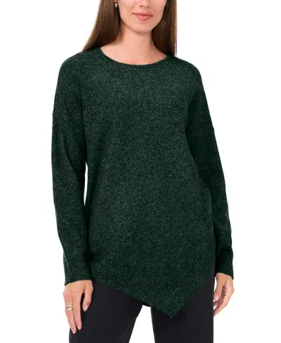 Vince Camuto Women's Crewneck Asymmetrical Sweater In Windsor Moss