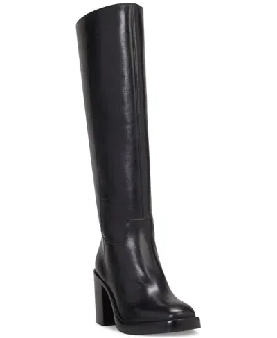 Vince Camuto Women's Gibi Wide-calf Platform Knee-high Boots In Black