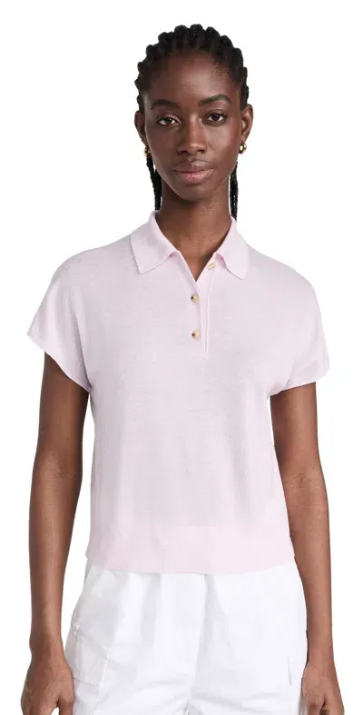 Vince Cap Sleeve Polo Peony