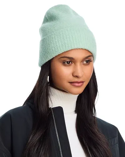 Vince Cashmere Boucle Cuff Knit Hat In Mint Topaz