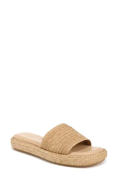 Vince Women's Eva Raffia Slide Sandals In Toasted Wheat Raffia