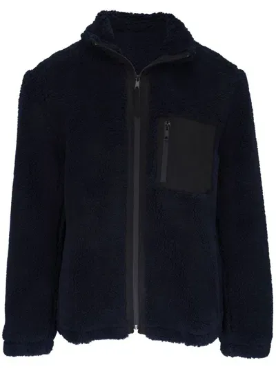 Vince Faux Shearling Jacket In Blue