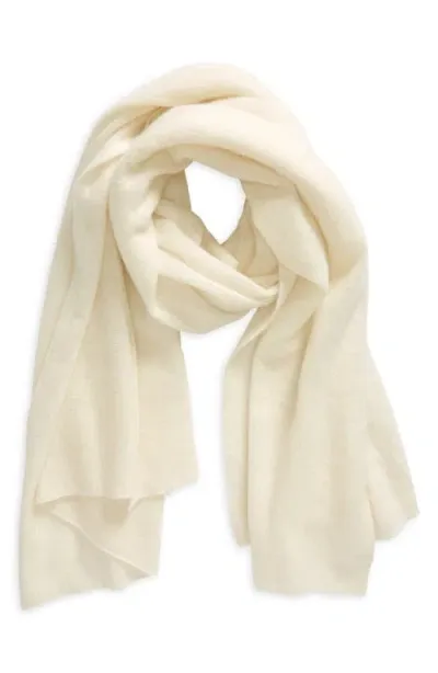 Vince Featherweight Cashmere Scarf In White