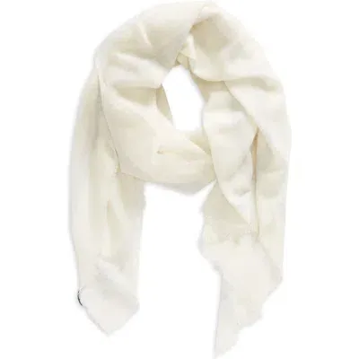 Vince Fringe Cashmere Scarf In Ivory