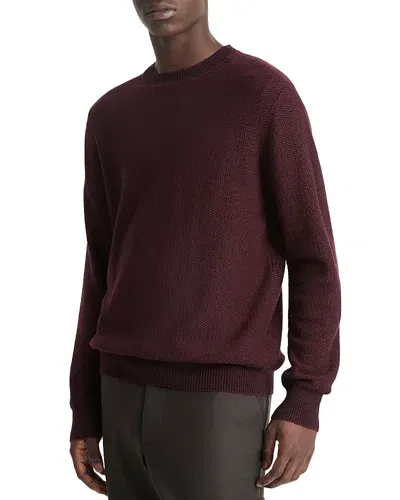 Vince Geo Jacquard Sweater In Malbec/black