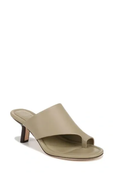 Vince Jasper Leather Toe-ring Slide Sandals In Doe Beige Leather