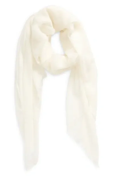 Vince Lightweight Cashmere Scarf In White