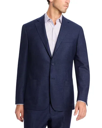 Vince Melange Solid Unstructured Slim Fit Suit Jacket In Dark Blue