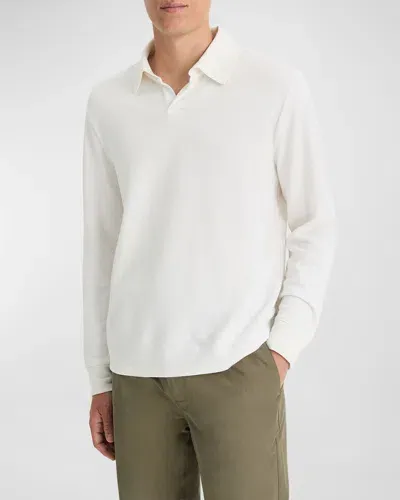 Vince Men's Chunky Waffle Henley Shirt In Classic Cream