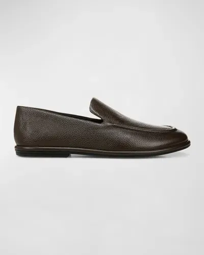 Vince Men's Hann Leather Slip-on Loafers In Cocoabrown