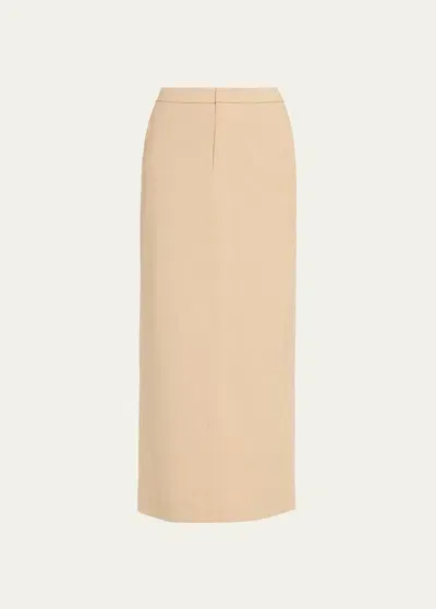 Vince Mid-rise Linen-blend Maxi Skirt In Dk Cliffside