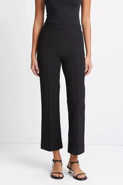 Vince Mid-rise Pintuck Crop Flare Pant In Black