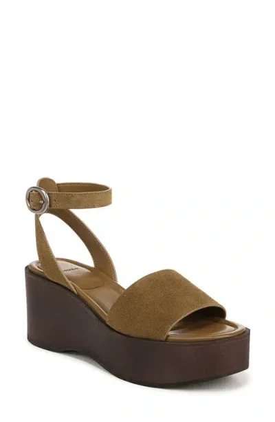 Vince Phillipa Platform Sandal In Olive Wood