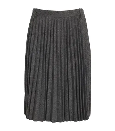 Vince Pleated Skirt In Grey