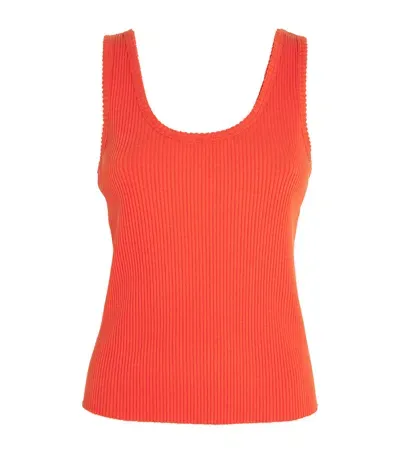 Vince Raw-edge Tank Top In Red