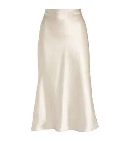 Vince Vin Ba 2020 Slip Midi Skirt In Beige