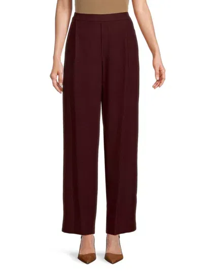 Vince Women's Flannel Wool Blend Pull On Pants In Deep Wine