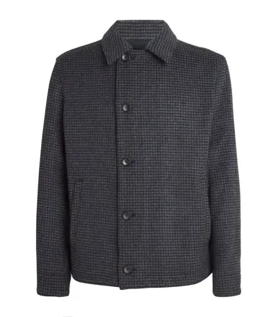 Vince Wool-blend Jacket In Coastal/gray