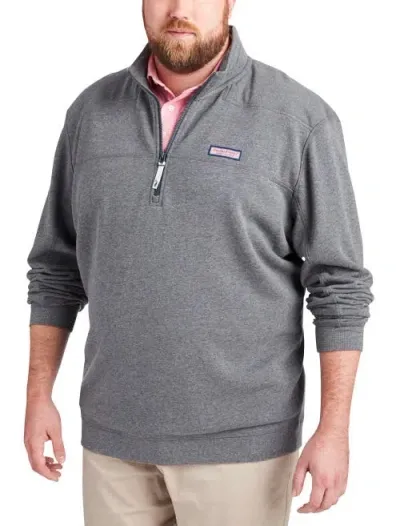 Vineyard Vines 1/4-zip Collegiate Shep Shirt In Charcoal