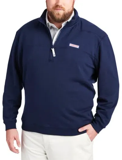 Vineyard Vines 1/4-zip Collegiate Shep Shirt In Vineyard Nvy