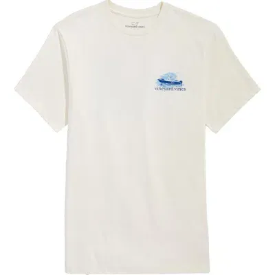 Vineyard Vines Autumn Boat Ride Graphic T-shirt In Marshmallow